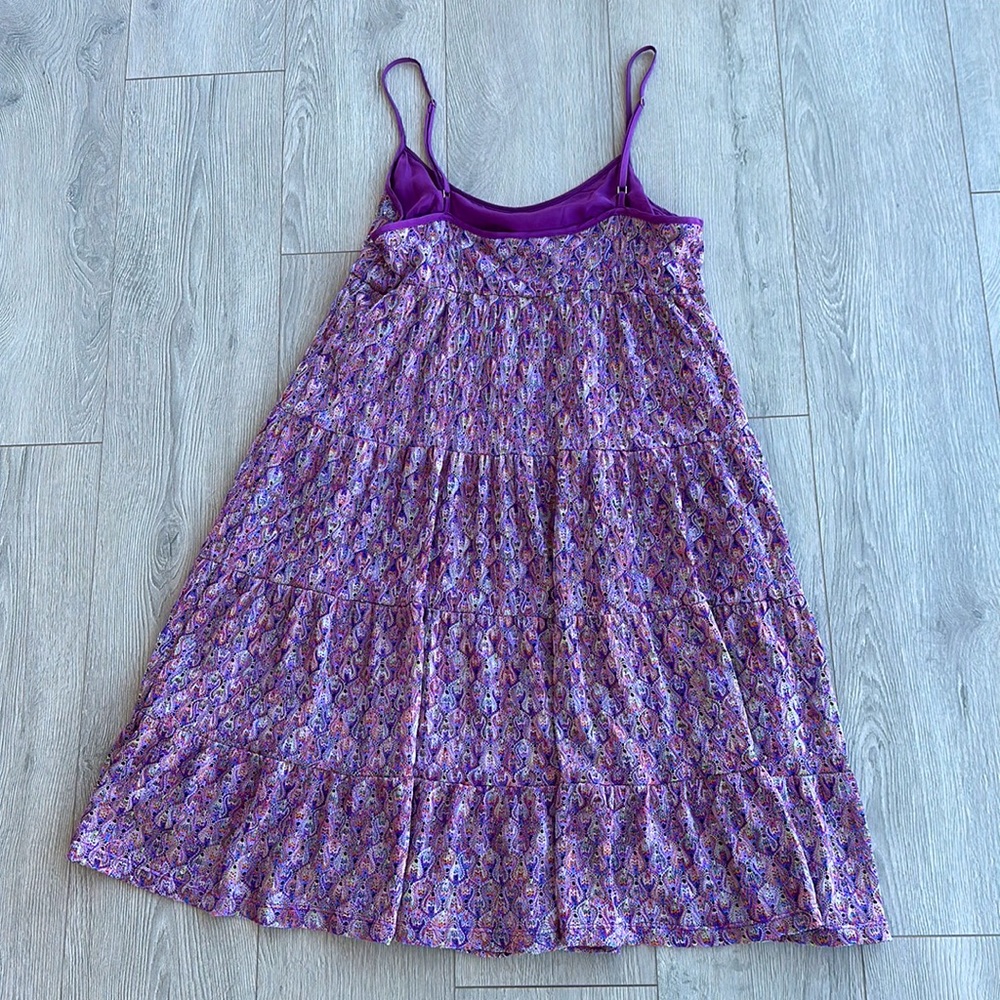 Purple Floral Women's Dress - Picture 2 of 4